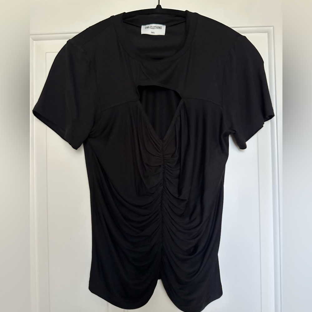 LNA Black Top  - no tag Never worn - size Sm - lightweight and slightly fitted